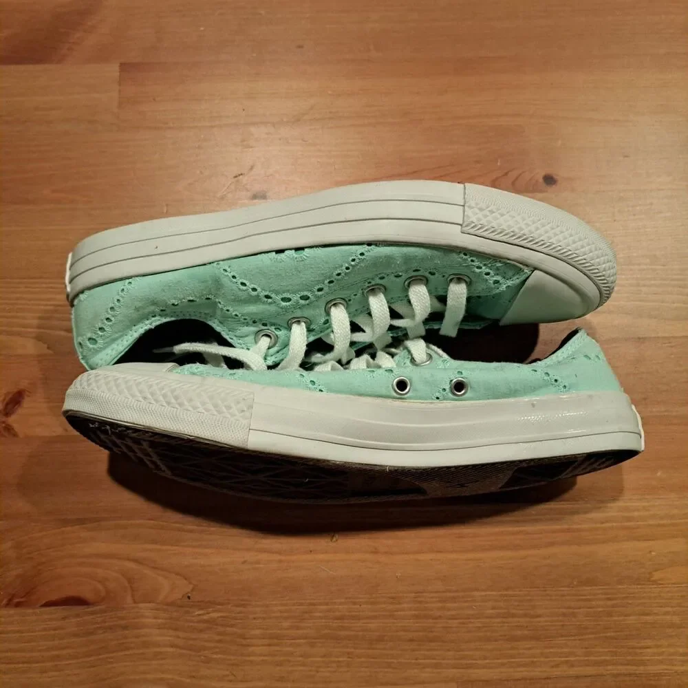 Converse Chuck Taylor All Star Mint Eyelet Women's 9 - Picture 3 of 7